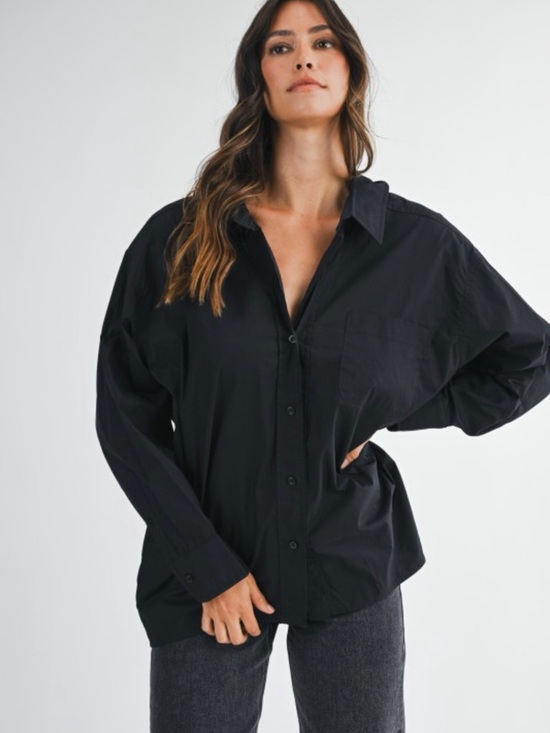 MARBLE Tops - MARBLE Black Button-Up Shirt
